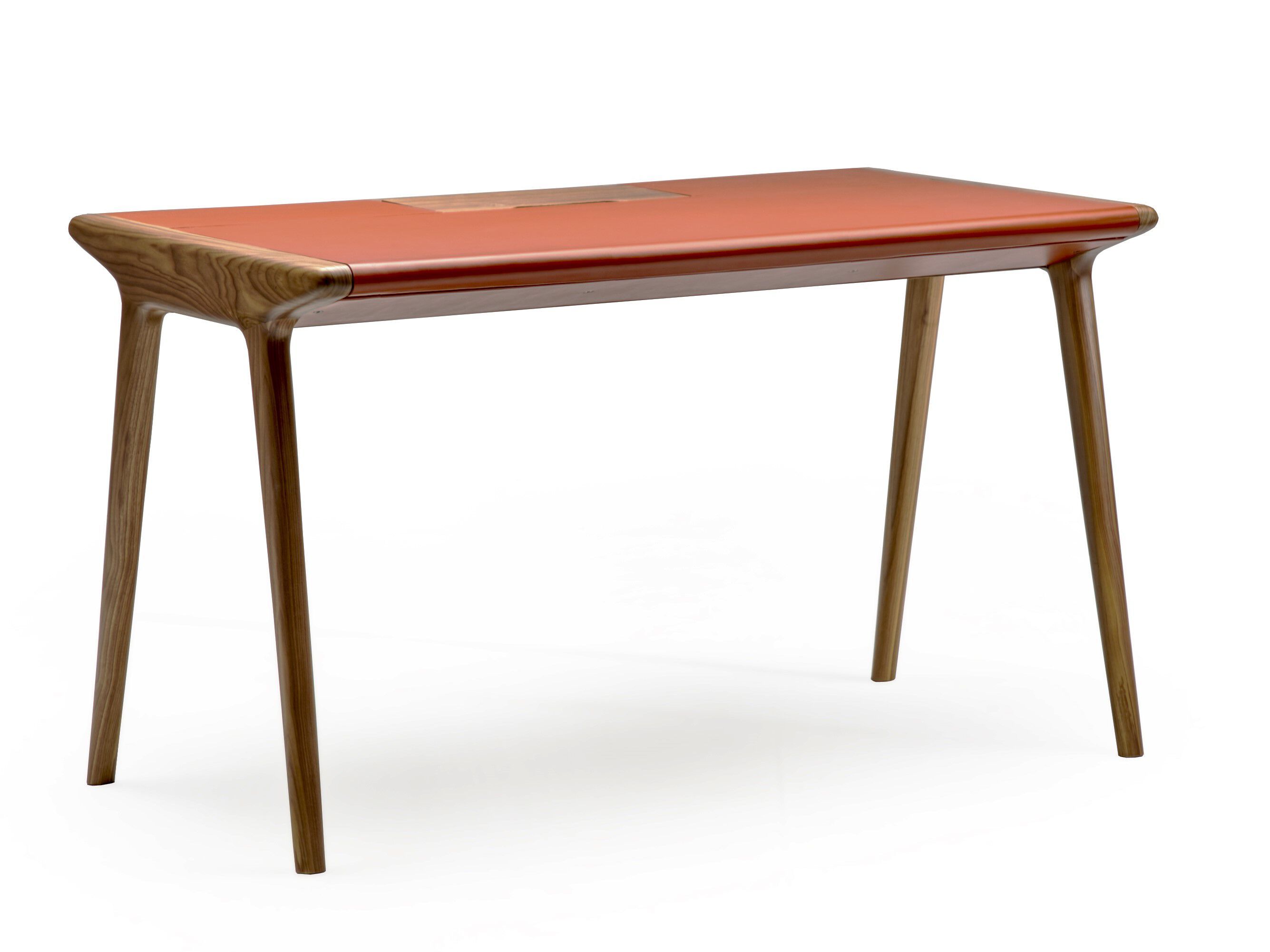 Стол из ореха Каналетто и кожи Amura SCRIBA ARCH-00067764