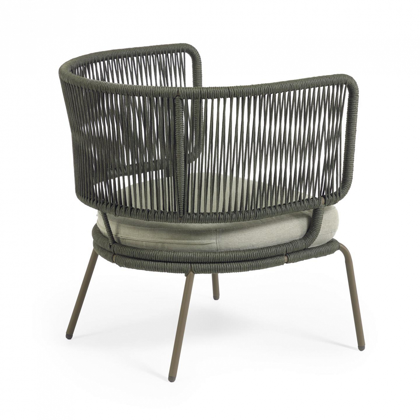 097883 Кресло с зеленой веревкой и оцинкованной сталью La Forma Nadin - Вид №3