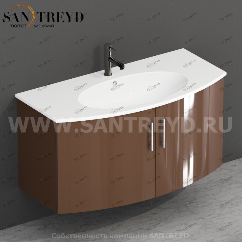 MDMA10Y170 Тумба с двумя створками 98 см коричневая Globo 4ALL Италия Ceramica Globo