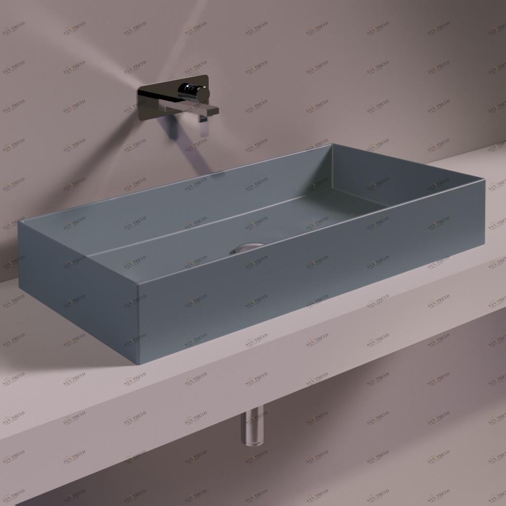 AG80CEMENTOMATT Накладная раковина на столешницу  прямоугольная Simas Agile