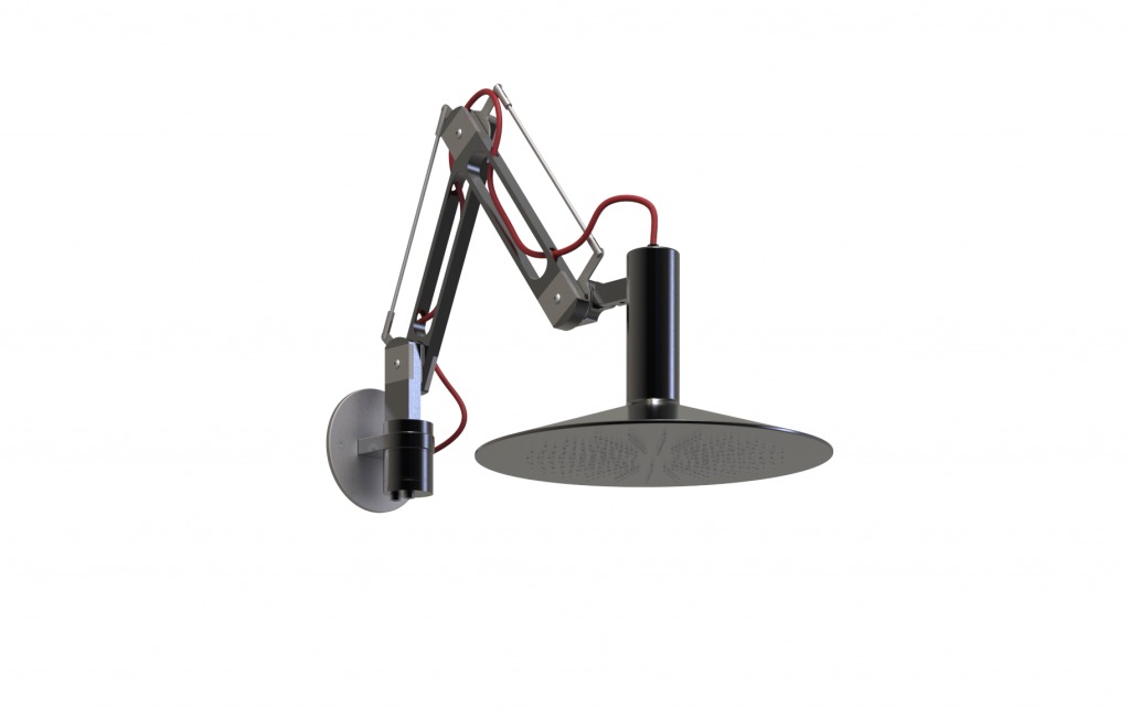 SW880 Душевая лейка Ø 206 мм с регулируемым и выдвижным кронштейном. Bongio Wellness