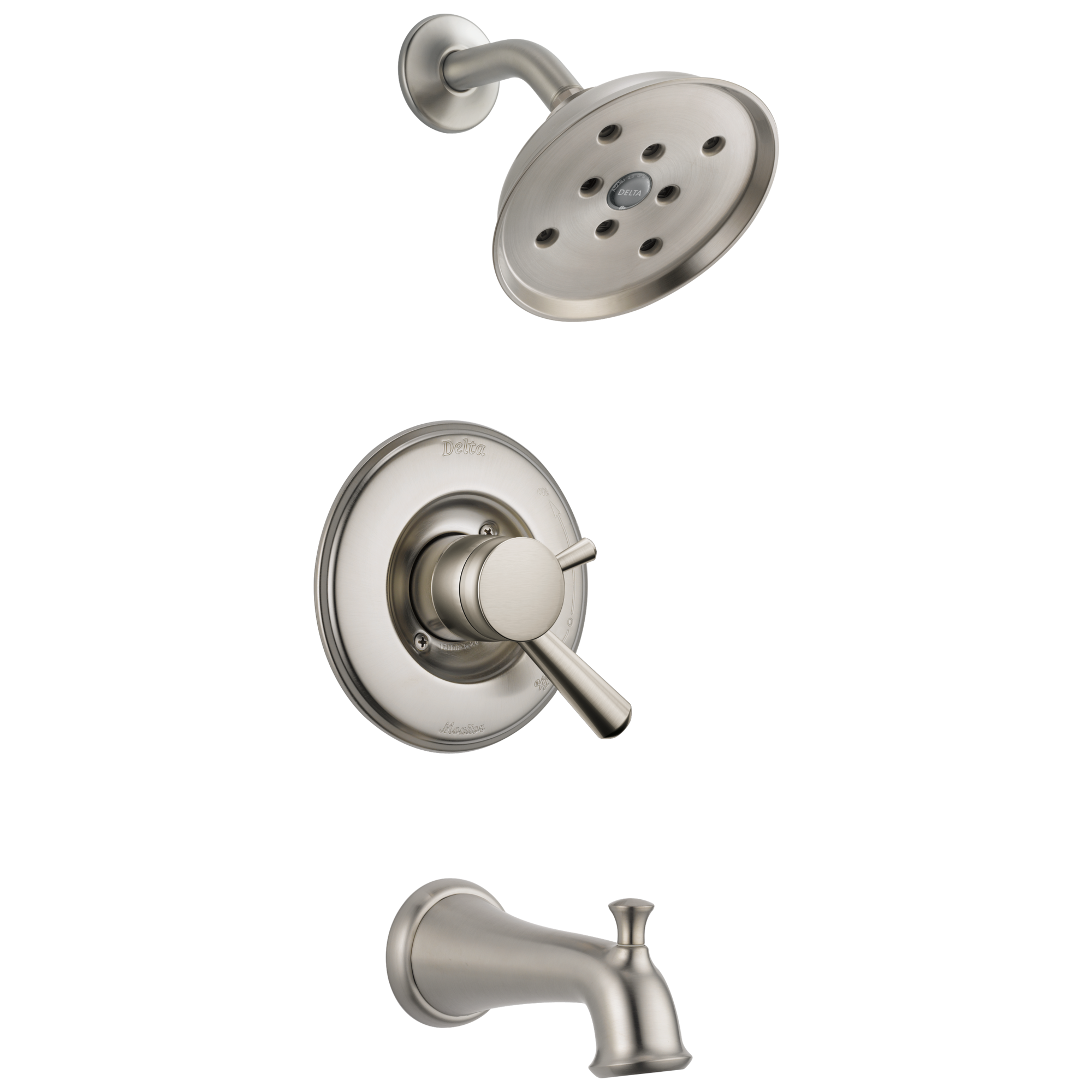 Monitor® 17 Series Традиционная ванна H2Okinetic® и облицовка для душа Delta Faucet T17493-SS