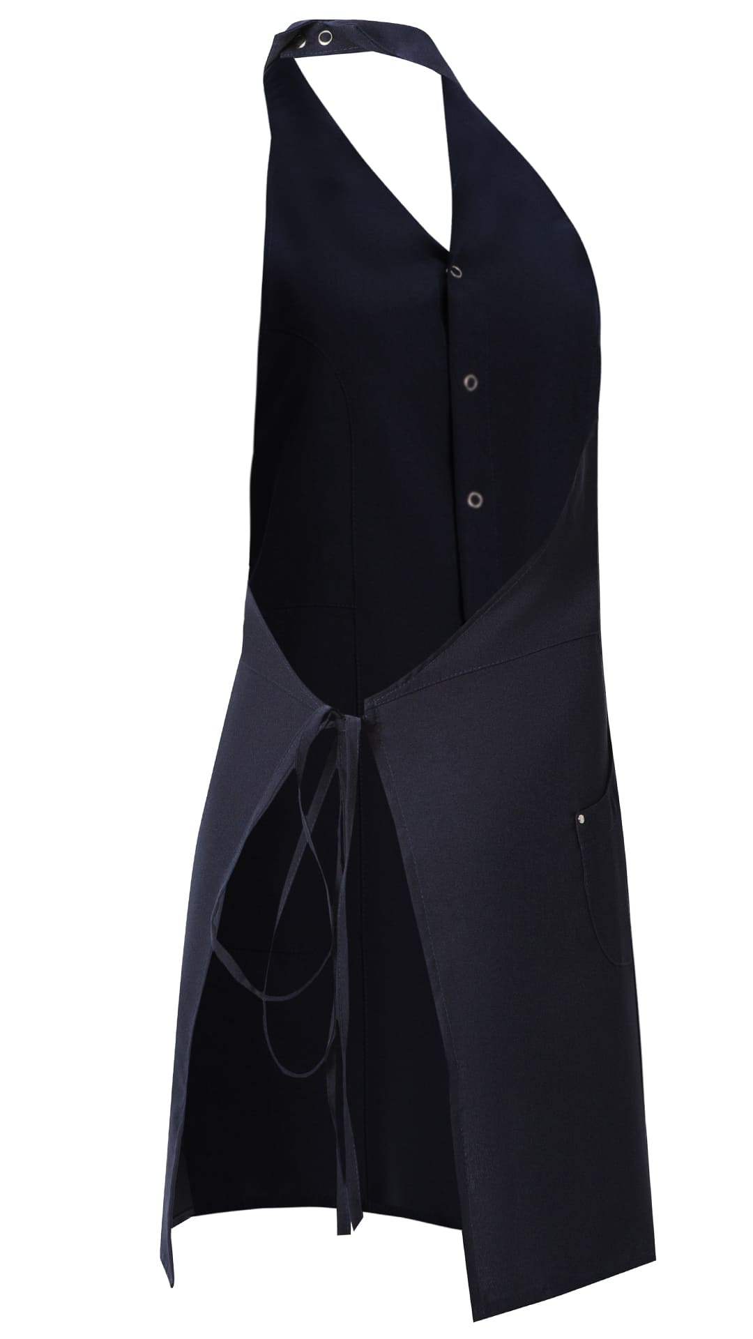 60721 Фартук с воротничком dark blue (темно-синий) DAKOTA  Одежда для горничных и уборщиц  размер  - Вид №1