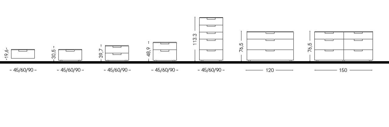 Тумбочка с ящиками Zalf растр ARCH-00147761 - Вид №2