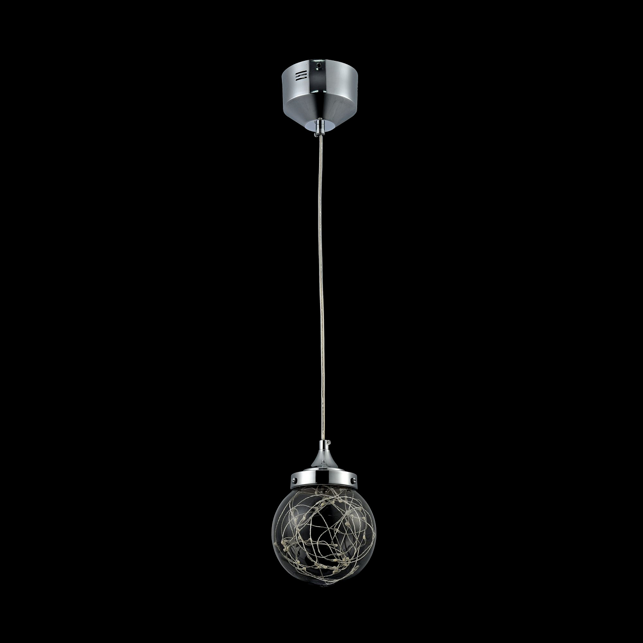 Светильник подвесной светодиодный со стеклянным плафоном 15 см хром Isabel FR6157-PL-5W-TR FREYA LED 00-3957120 Хром  - Вид №3