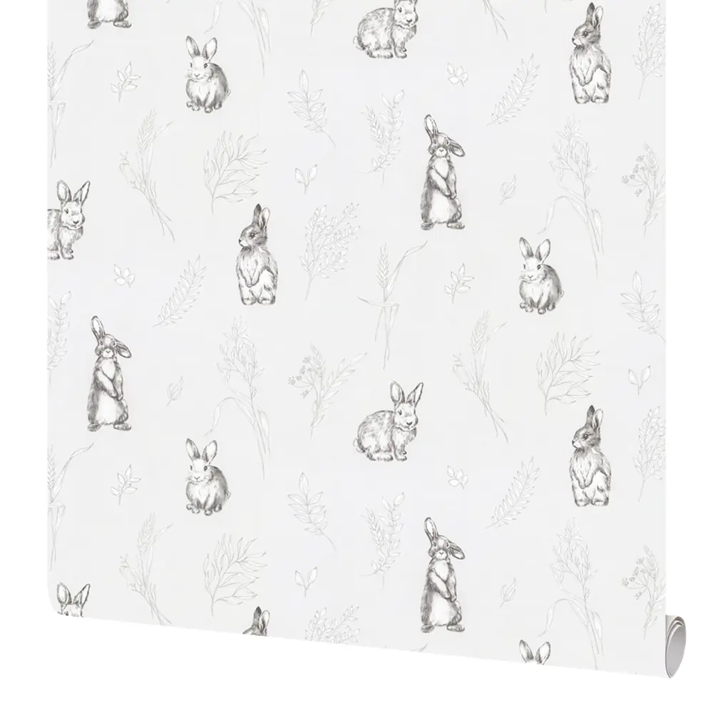 Обои флизелиновые Vog Collection Funny Bunny светло-серые 1.06 м 72059-14 STLM-2165798
