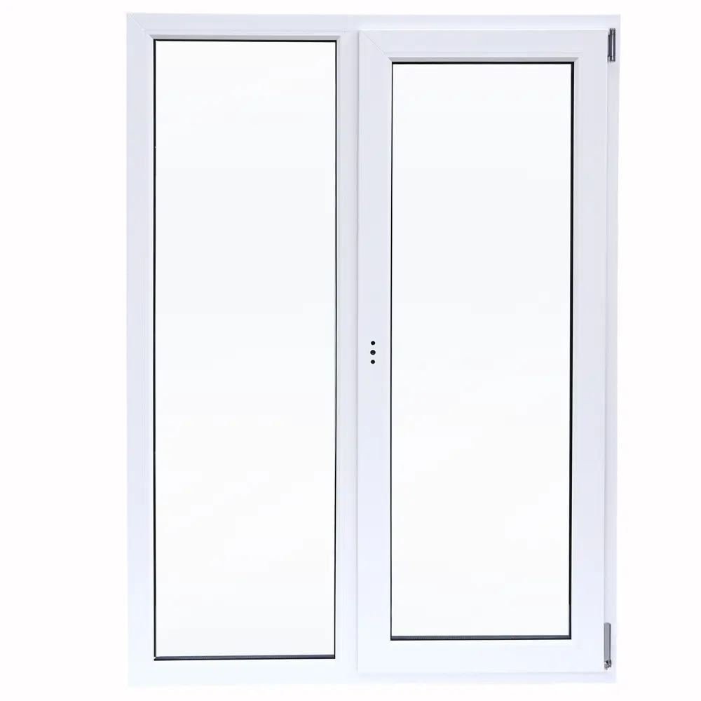 Окно пластиковое ПВХ Deceuninck двустворчатое 1440x1160 мм (ВхШ) двухкамерный стеклопакет белый 18648745 STLM-2095220  - Вид №1