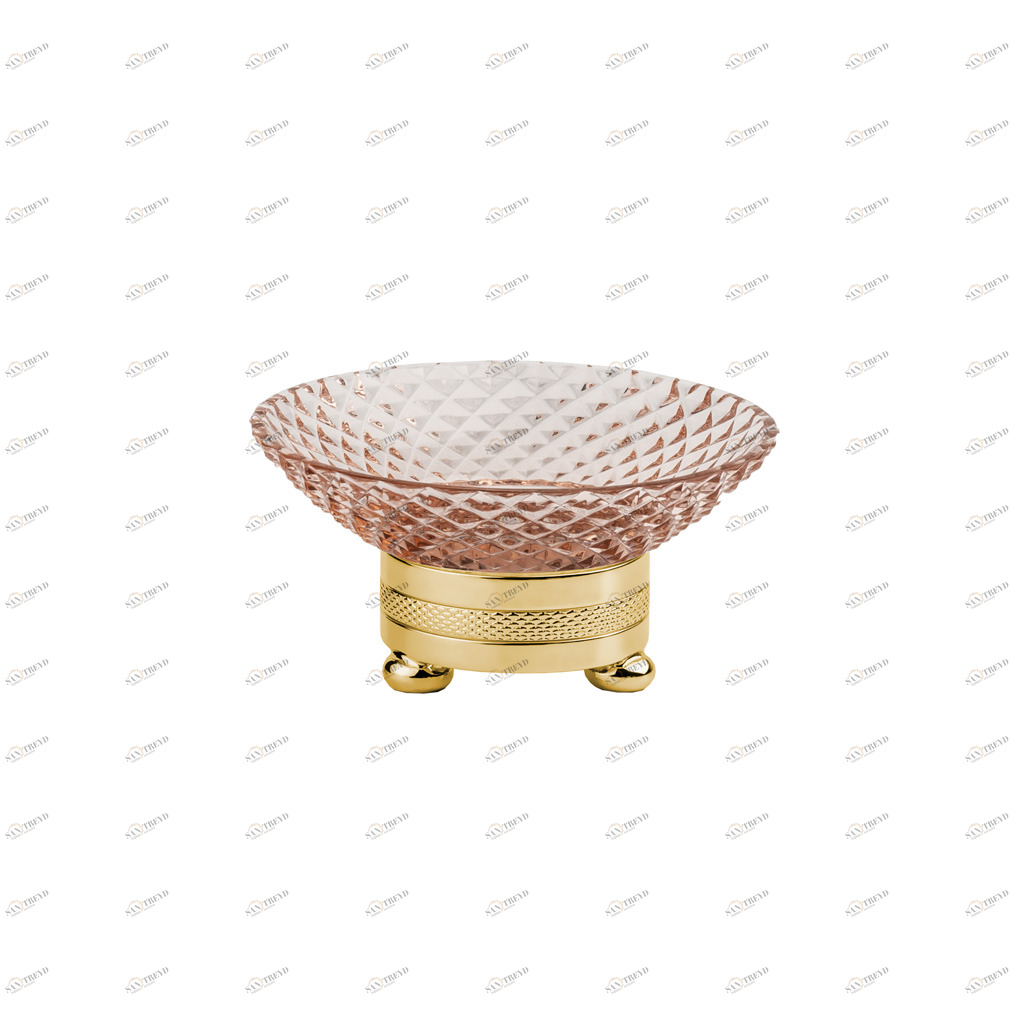 FS08C-601P FS08C-601P Мыльница круглая «РАЗМЕР ДИАМА КРИСТАЛЛ Cristal & Bronze CRISTAL TAILLE “DIAMANT” CISELÉ 