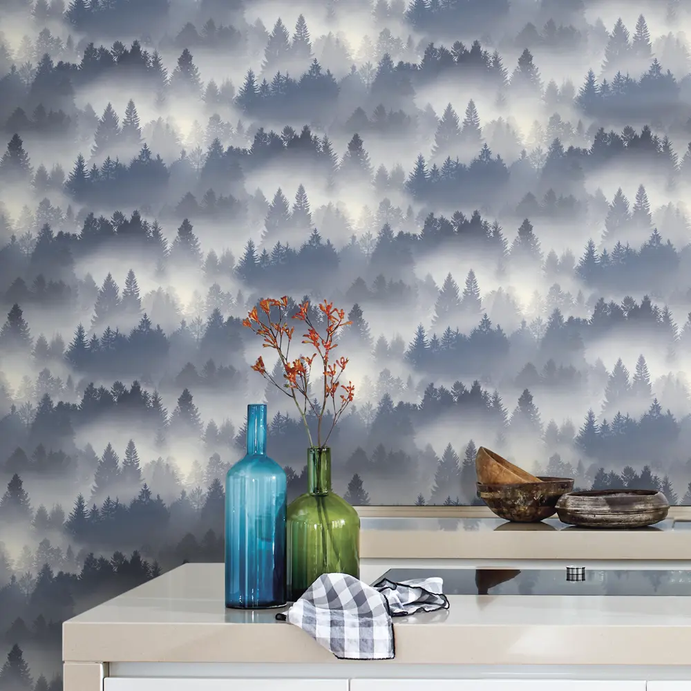 Обои флизелиновые «Лес» RA 860832  цвет синий 0.53х10.05 м Rasch b.b home passion STLM-2065908 - Вид №2
