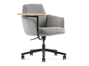 Тканевый поворотный стул для конференций с опрокидыванием