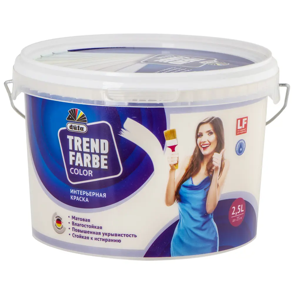 Краска водно-дисперсионная Trend Farbe цвет кремовый бисквит 2.5 л Dufa STLM-2063516 - Вид №1