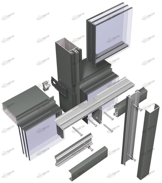 Reynaers Aluminium Сплошная фасадная система Curtain wall sun-id-1462856