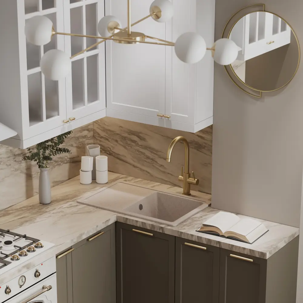 Карниз для кухонного шкафа Ньюпорт Delinia ID 220x4 см МДФ цвет топо STLM-2068283 - Вид №8