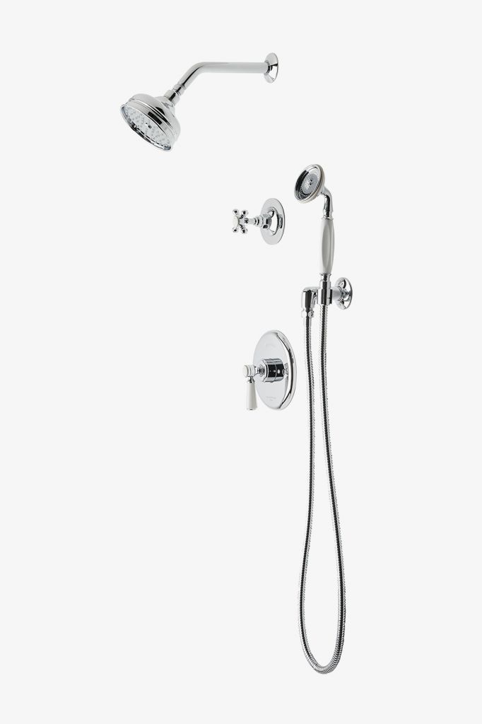 HGSP08 Комплект для душа Highgate с балансировкой давления с 5-дюймовой розеткой для душа, ручным душем и перекрестной перекрестной рукояткой. Waterworks 