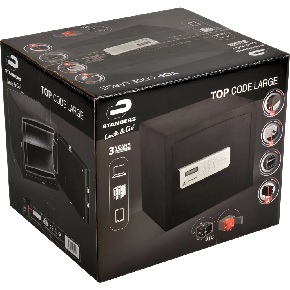 Сейф мебельный Standers N3, электронный замок, 31 л STLM-2173878 - Вид №5