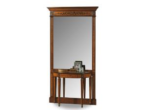 Деревянная консоль с зеркалом