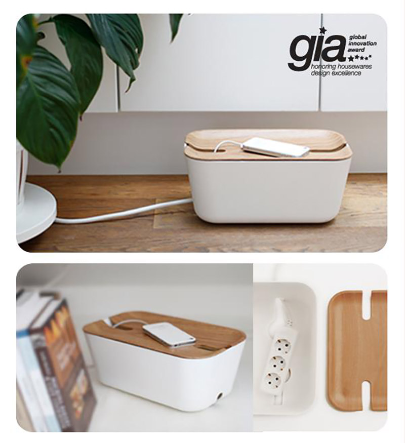 Органайзер для проводов Hideaway средний белый-коричневый Bosign 291170 - Вид №1