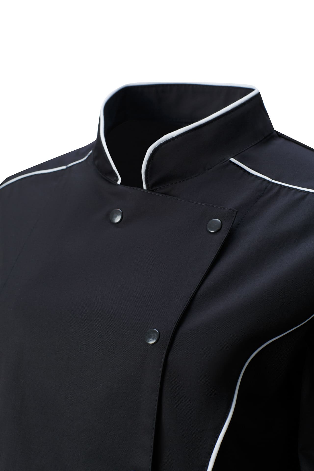 67682 Китель поварской женский цвет black (черный) RICON  Одежда для поваров  размер 46 (M)  - Вид №3