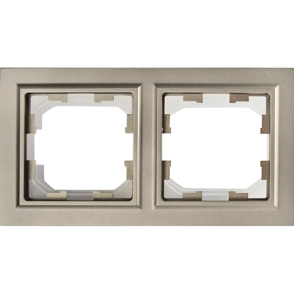 Рамка IEK Brite-2 для розетки и выключателя в стальном цвете 87761355 STLM-1363719