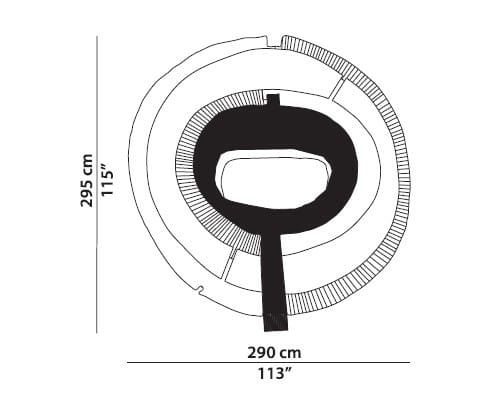 Круглый ковер ручной работы с геометрическим рисунком Baxter Himani ARCH-00039556 - Вид №4