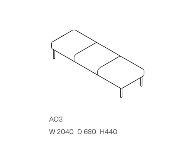 Скамейка из ткани Ross Gardam Adapt ARCH-00124556 - Вид №2