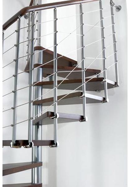 Fontanot Винтовая лестница из стали и дерева квадратного плана Pixima sun-id-1347290 - Вид №4