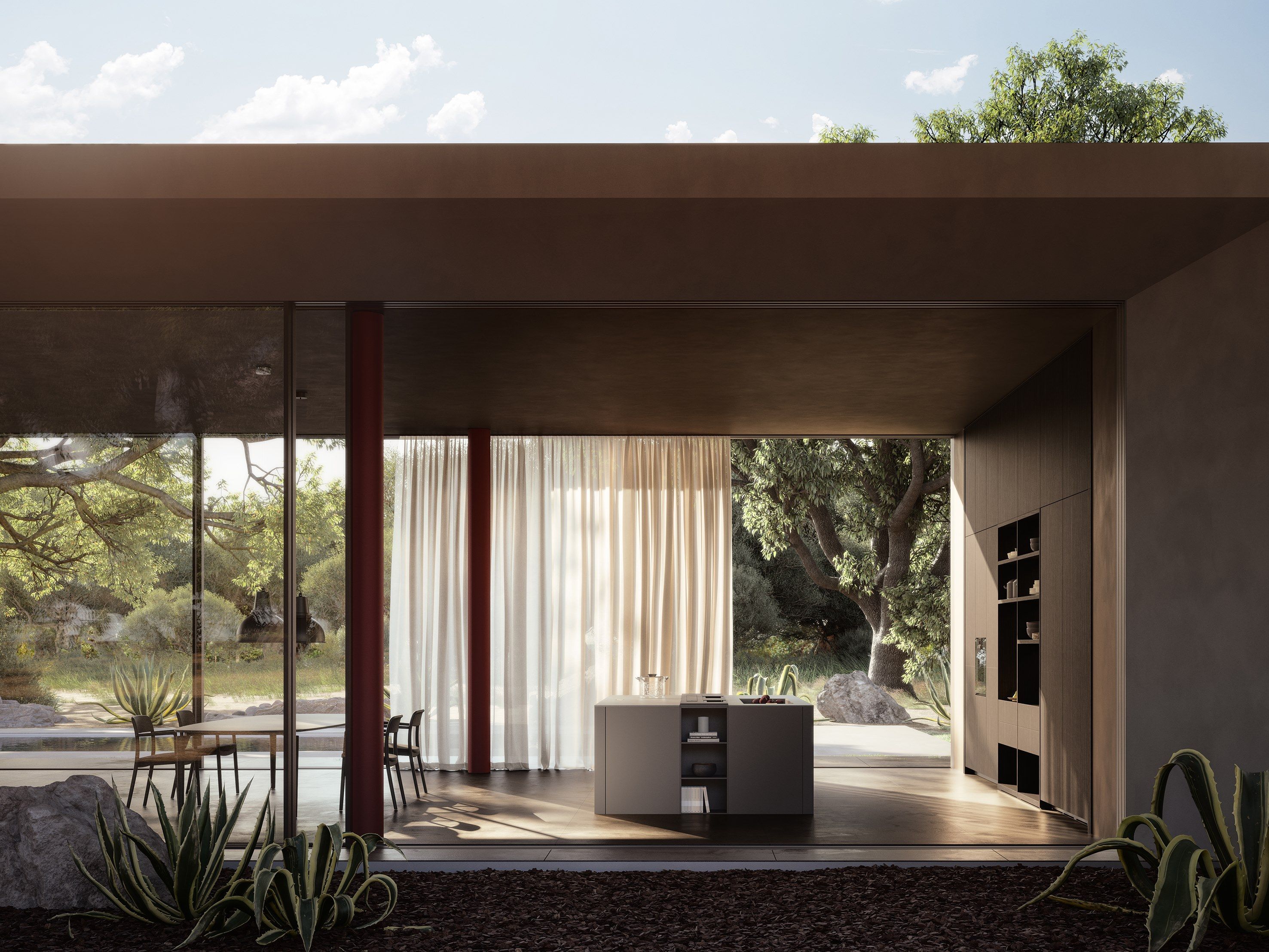 Деревянная кухня на заказ с островом Boffi Case 5.0 ARCH-00026957 - Вид №5