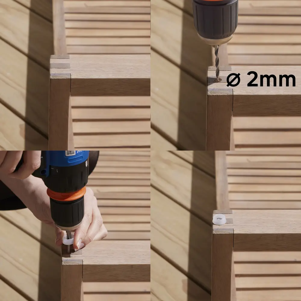 Накладки Standers 17 мм на саморезе круглые прозрачные 4 шт STLM-2000517 - Вид №3