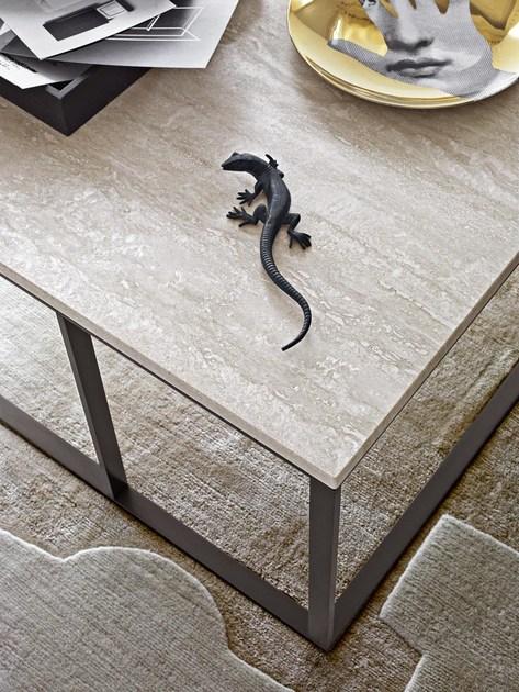 Maxalto Прямоугольный журнальный столик из стали и дерева Lithos sun-id-1419165 - Вид №3