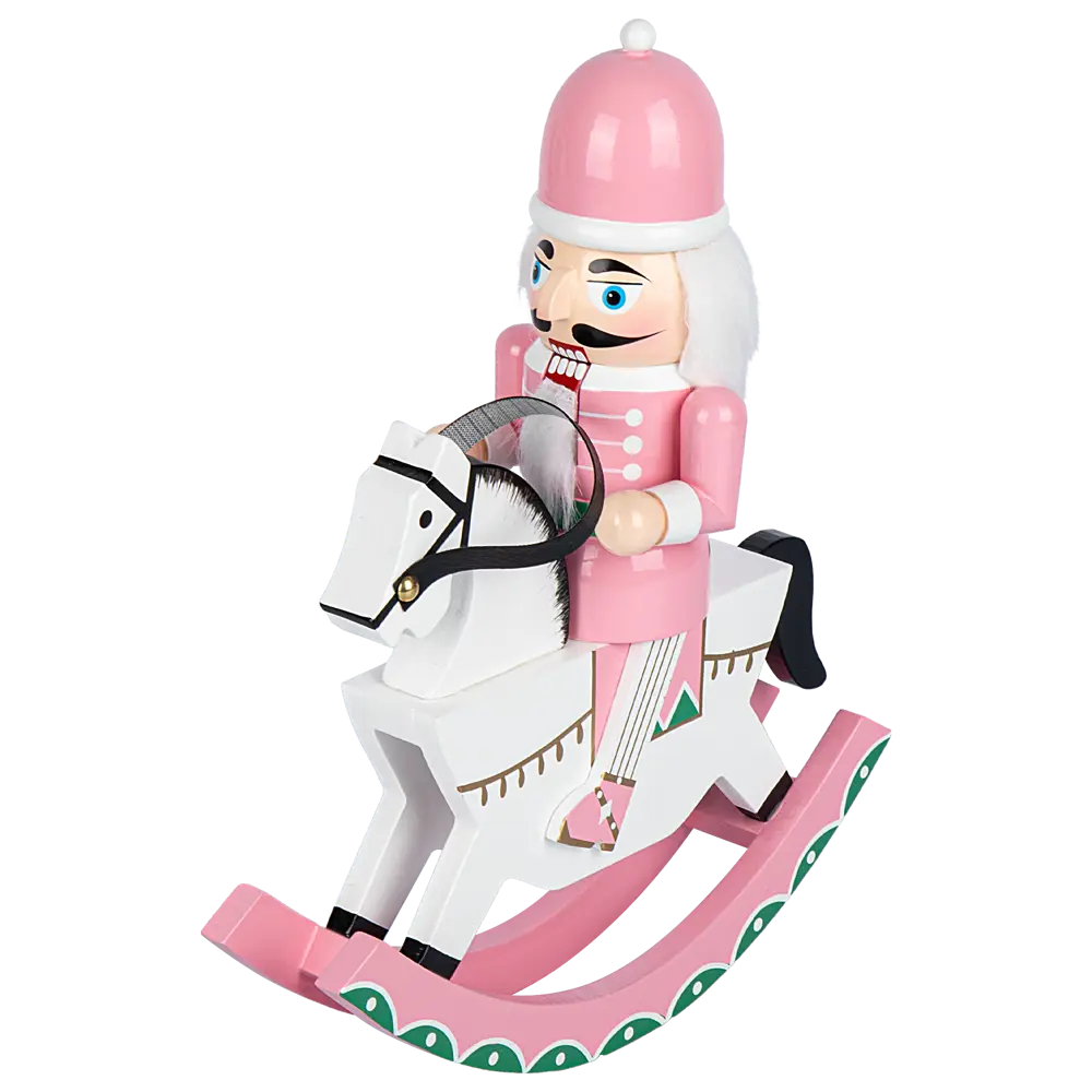 89368998 Декоративная фигура Щелкунчик на коне 30x24.5 см розовый STLM-1522201 Santreyd Christmas - Вид №5