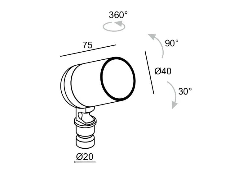 Алюминиевый светодиодный световой столб L&L Luce&Light Pivot B ARCH-00041311 - Вид №3