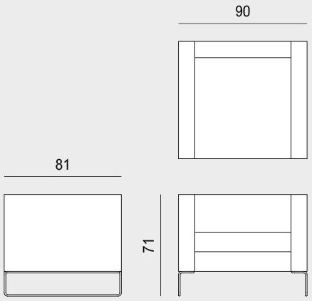 Viganò Кожаное кресло с подлокотниками Cubiko sun-id-1368985 - Вид №6