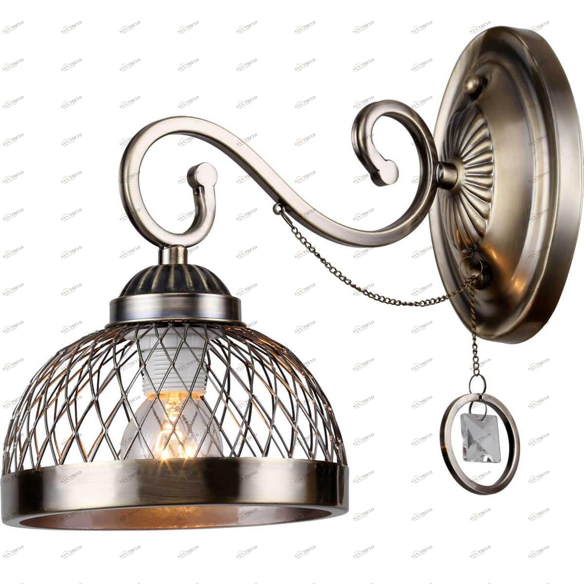 Бра со стеклянным плафоном античная бронза Lori 1005/05/01W STILFORT LORI 00-3930749 Бронза 