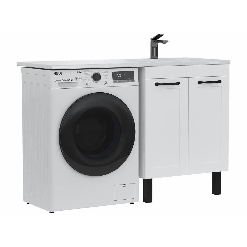 Тумба под раковину Гала 600 2D напольная 60 см цвет белый Santreyd STLM-2124099 - Вид №13