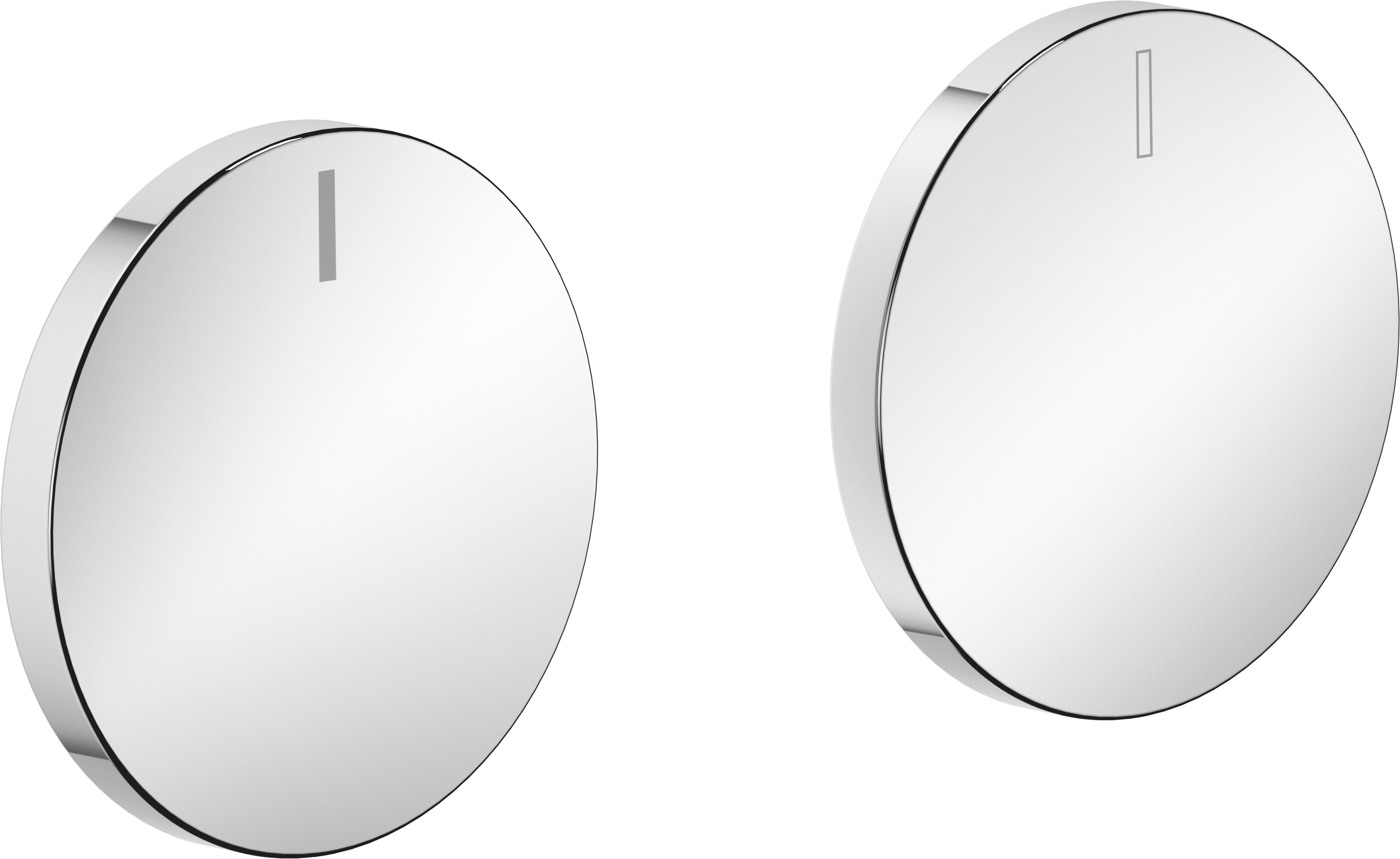 Набор вставок для ручек CYO, горячая и холодная - хром