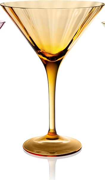 10538927 Moser Набор из 6 бокалов для мартини 290мл "Оптик" (6цв) Хрусталь бессвинцовый 