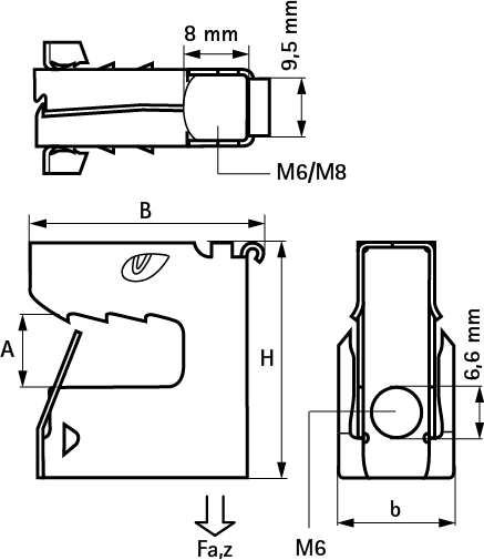 51804224 Крепление для труб  Britclips® Tiger Клипсы для стальных балок для балок WALRAVEN  - Вид №1