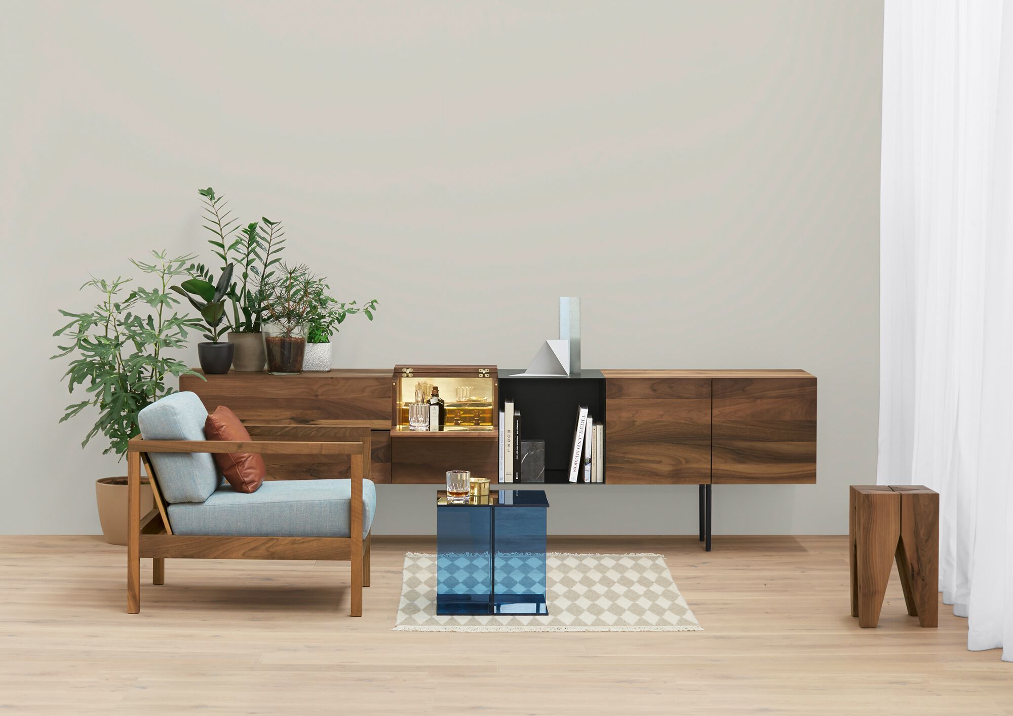 Стеклянный журнальный столик e15 VIER ARCH-00031165 - Вид №7