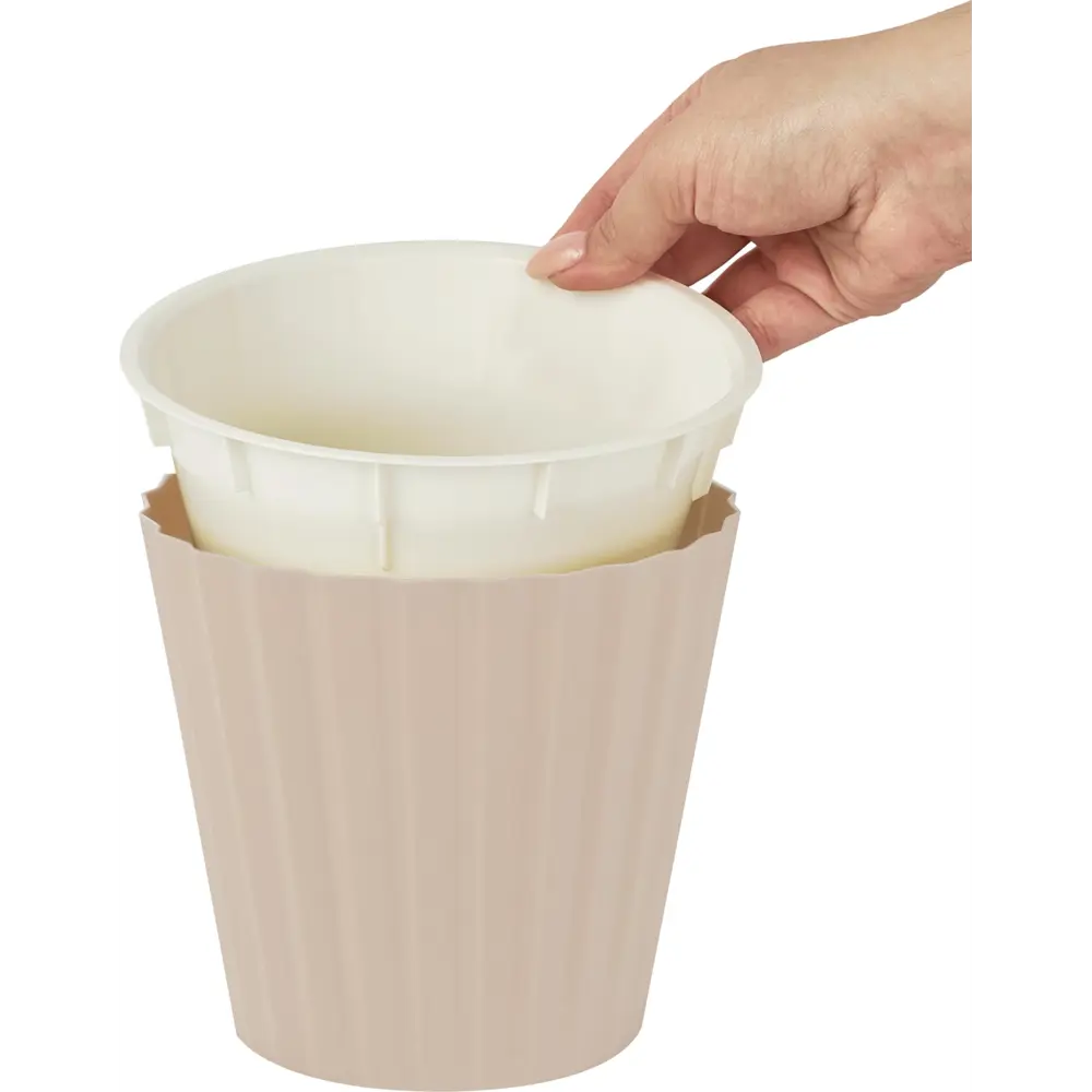 Горшок цветочный Engreen Sand D160 ø16 h14.6 см 2л пластик коричневый INGREEN STLM-2122794 - Вид №2