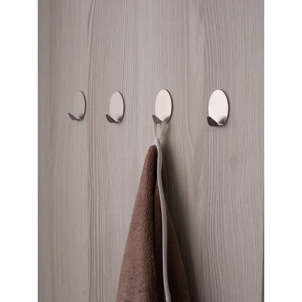 Крючок самоклеящийся овальный нержавеющий 4 шт Santreyd STLM-2092763 - Вид №7