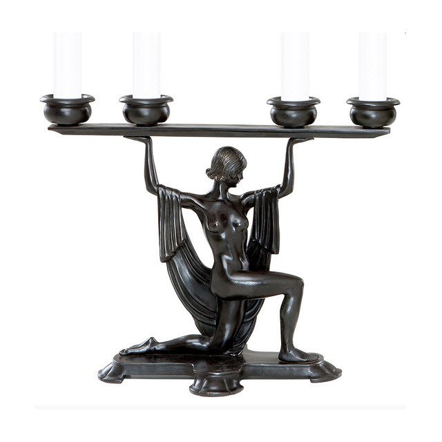 Подсвечник металлический черный 2 штуки "Девушка" Bruneau от Eichholtz EICHHOLTZ EICHHOLTZ 060356 Черный  - Вид №3