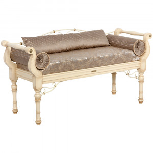 17117 Банкетка Флоренция Премиум Айвори Флора Беж BOGACHO