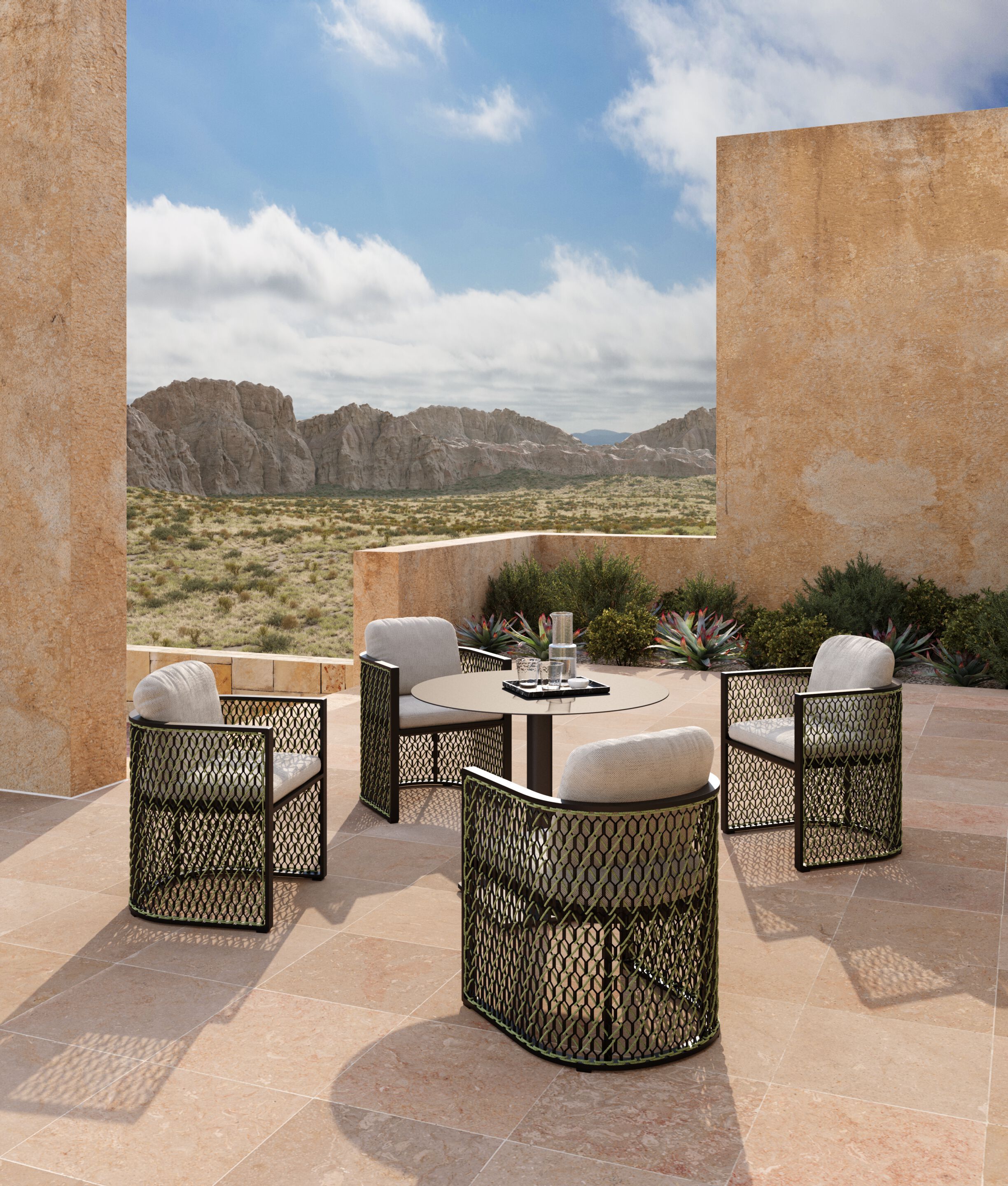 Садовое кресло из проволочной сетки VINEKO гнездо ARCH-00104920 - Вид №2