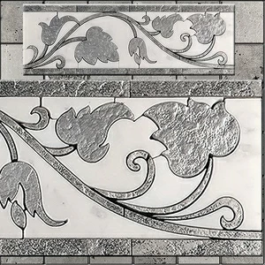 БОРДЮР ИЗ МРАМОРА GR-2 SKALINI FLORAL