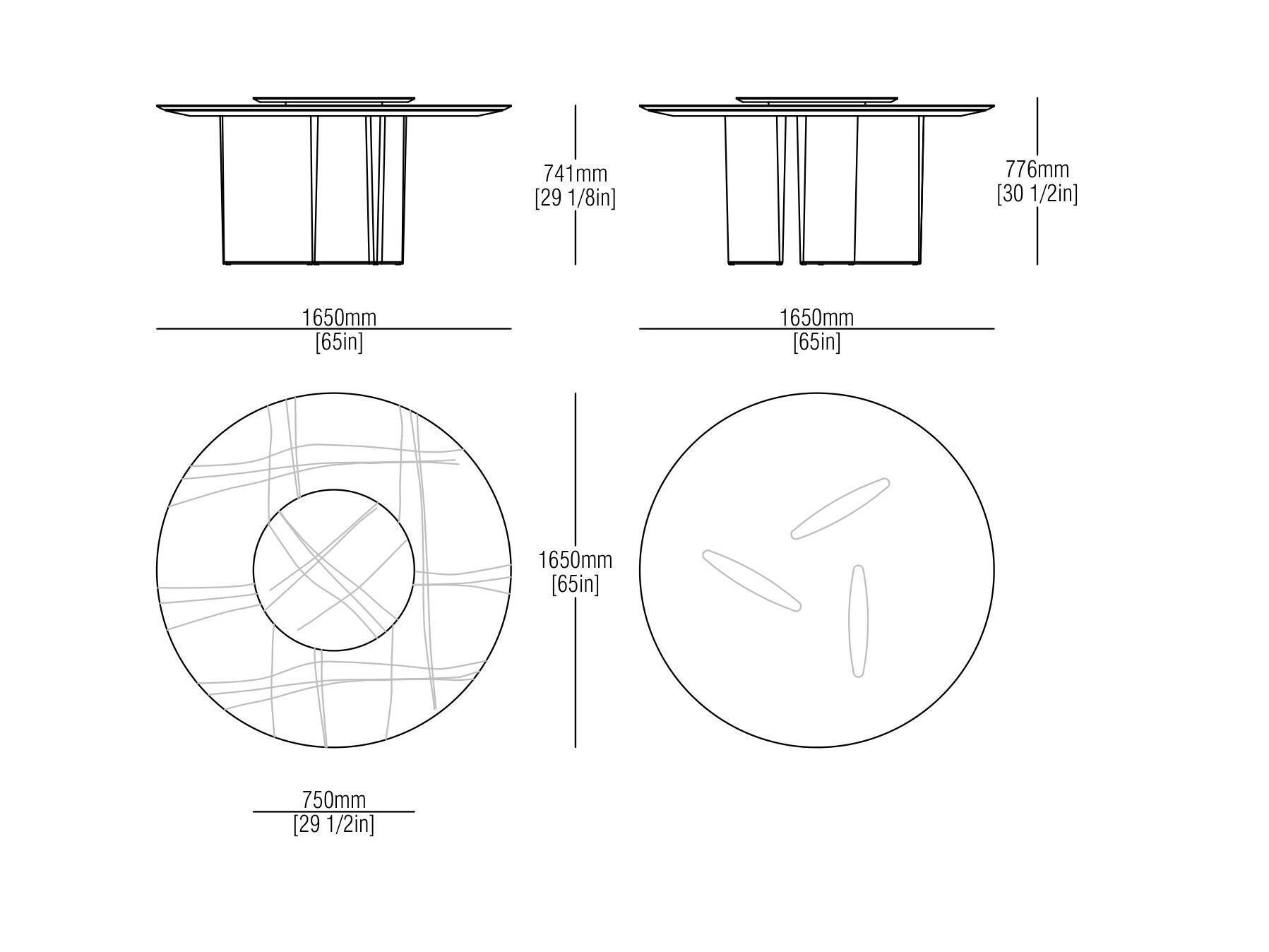 Круглый мраморный стол с Lazy Susan MisuraEmme ALA NEW ARCH-00120208 - Вид №8