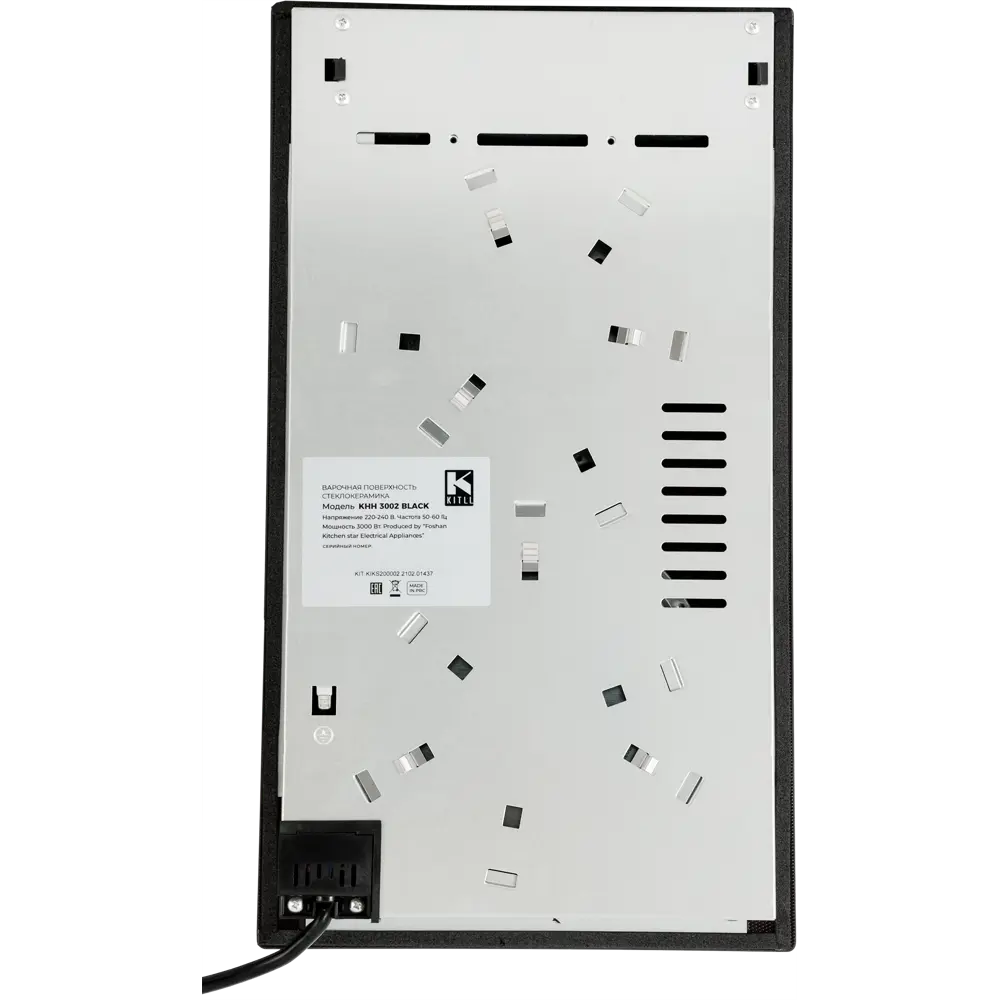 Электрическая варочная панель Kitll KHH 3002 BLACK 30 см 2 конфорки цвет чёрный STLM-2150682 - Вид №5