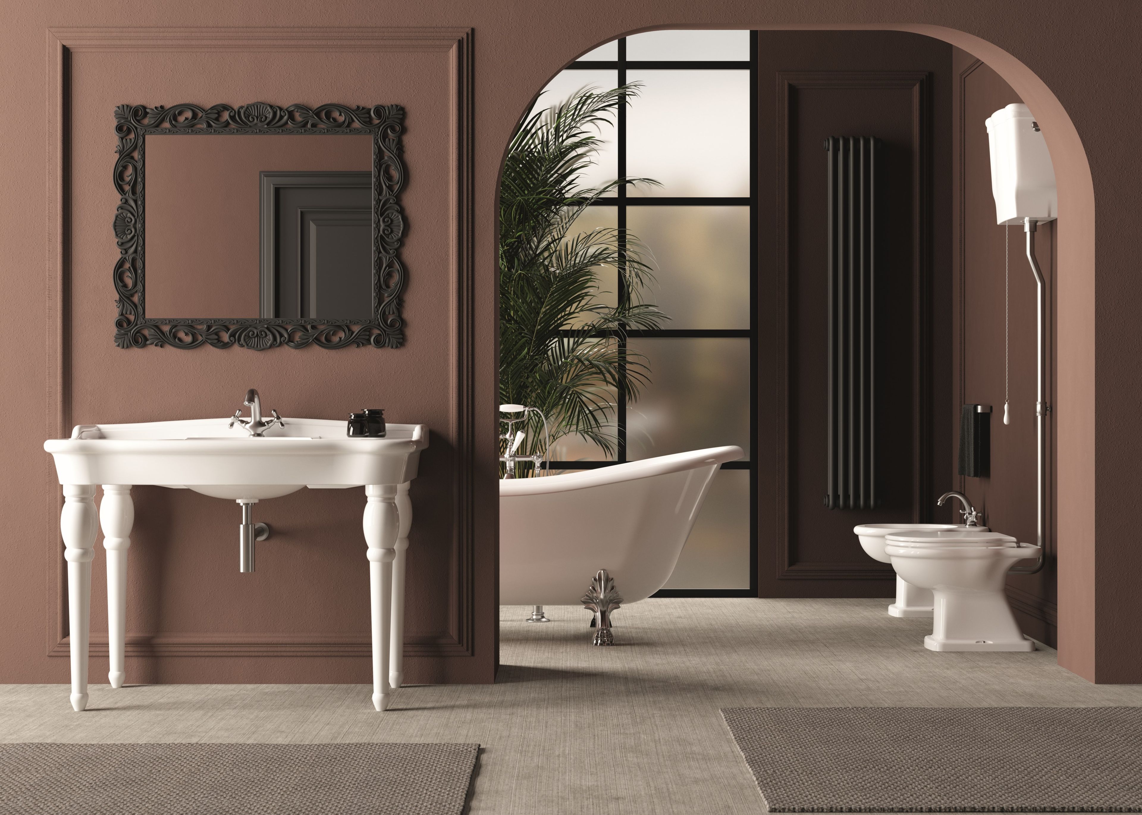 Акриловая ванна в центре комнаты на ногах Alice Ceramica ARCH-00139287 - Вид №1