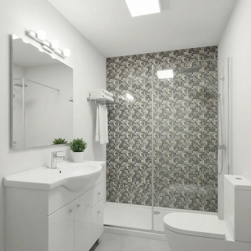 Панель ПВХ Мозаика Дымчатый кварц 3x960x480 мм 0.46 м² Santreyd STLM-2168511 - Вид №1