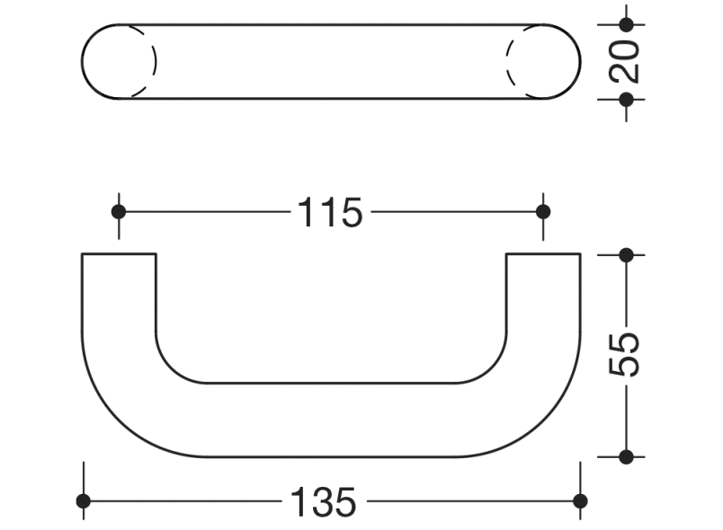 111BG.7 Мебельная ручка ø 20 мм HEWI USA Produkte  - Вид №16