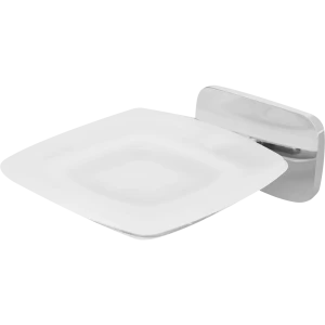 Мыльница подвесная «Kraft», стекло, цвет хром